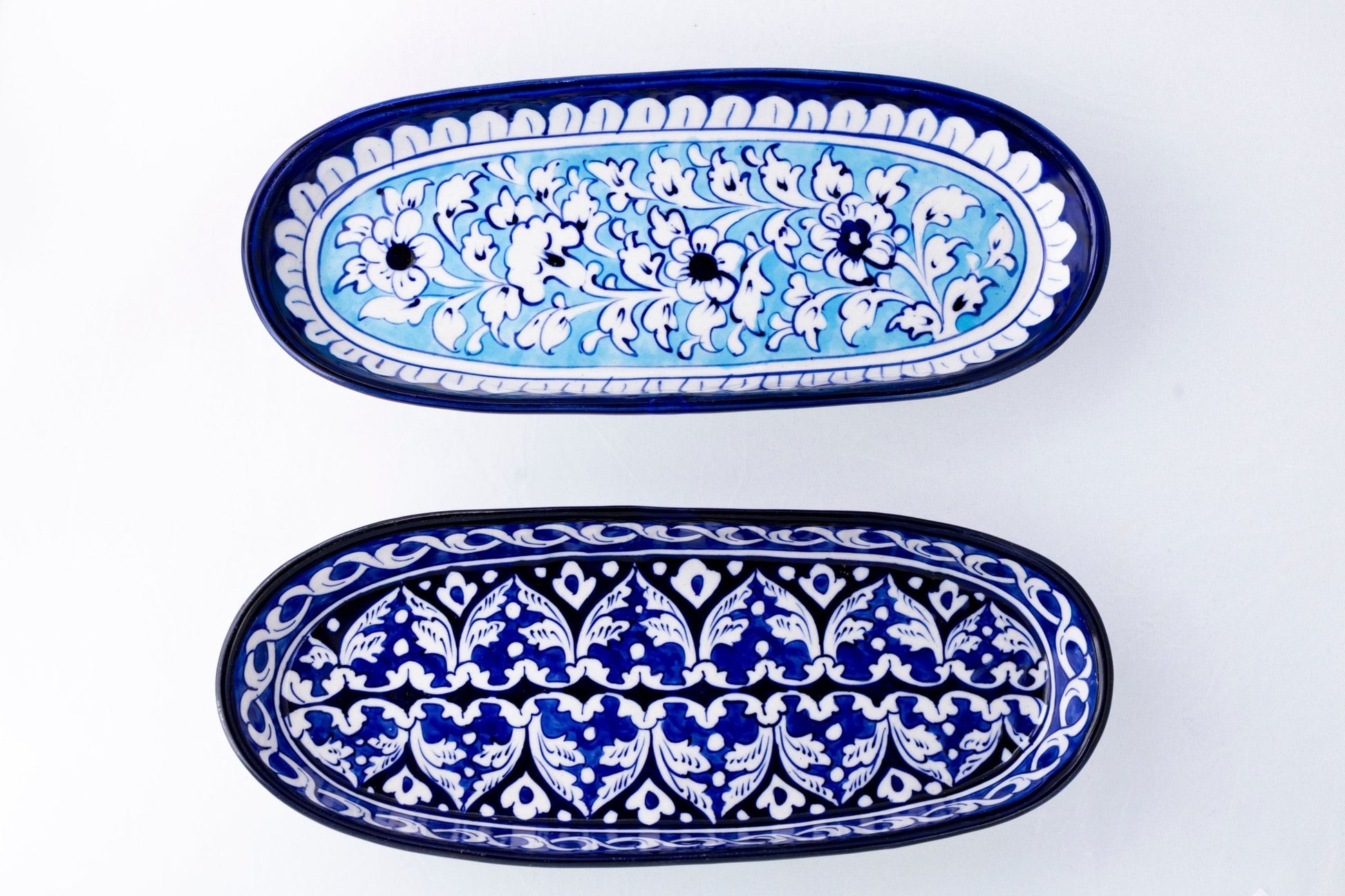 Ferozi Oblong Platter - Multani Blues
