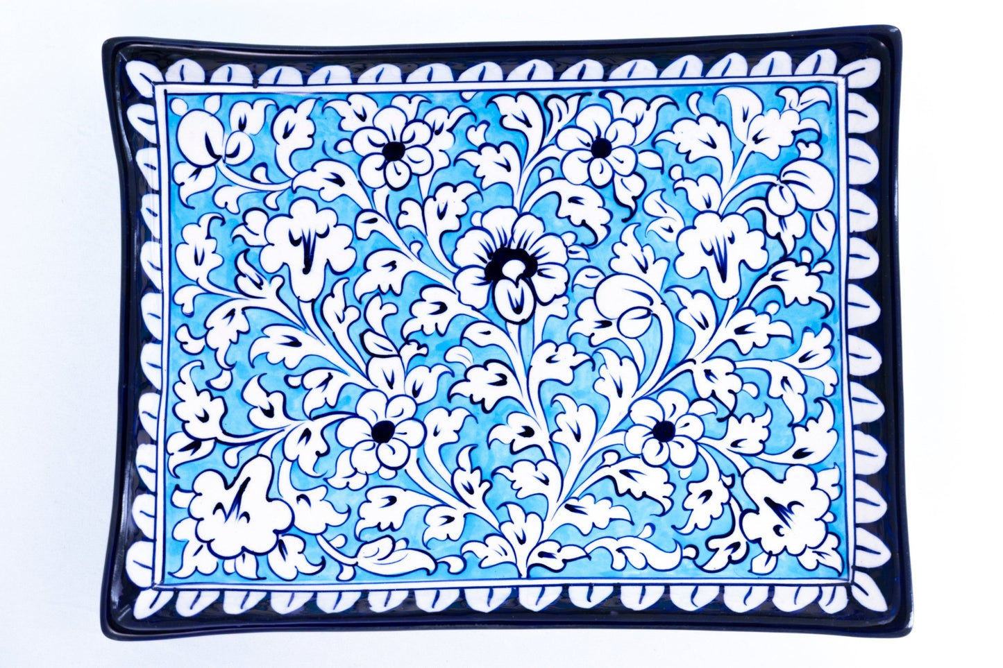 Ferozi Rectangle Platter - Multani Blues