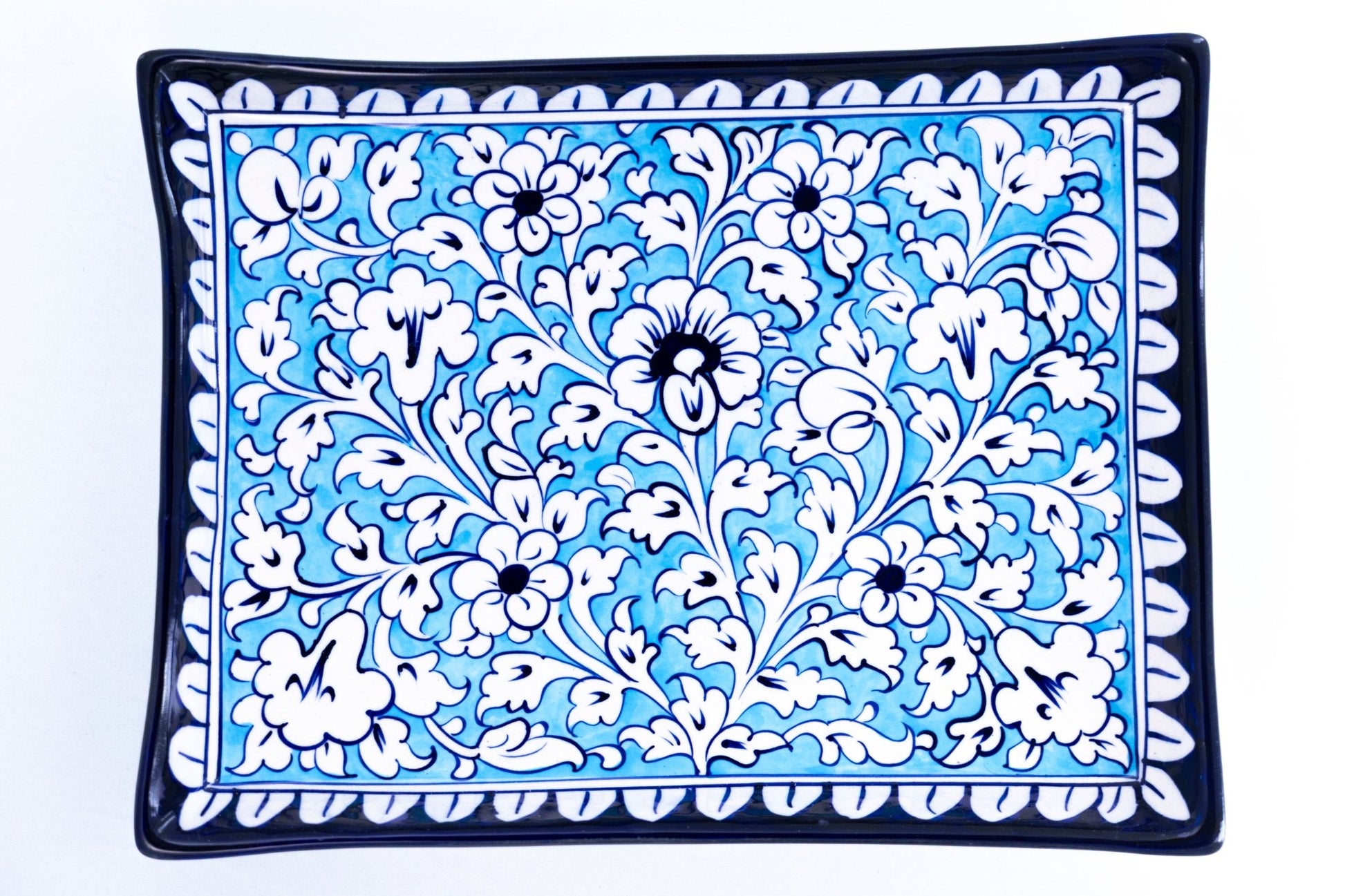 Ferozi Rectangle Platter - Multani Blues