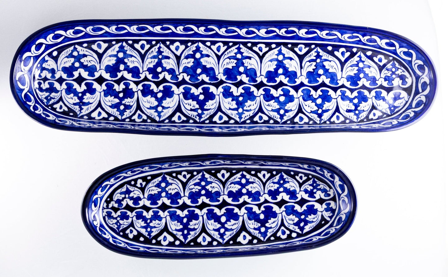 Ghauri Oblong Platter - Multani Blues