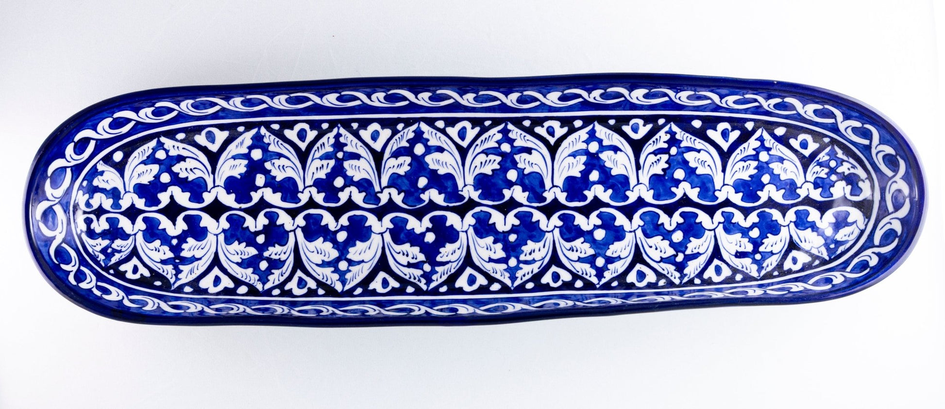 Ghauri Oblong Platter - Multani Blues