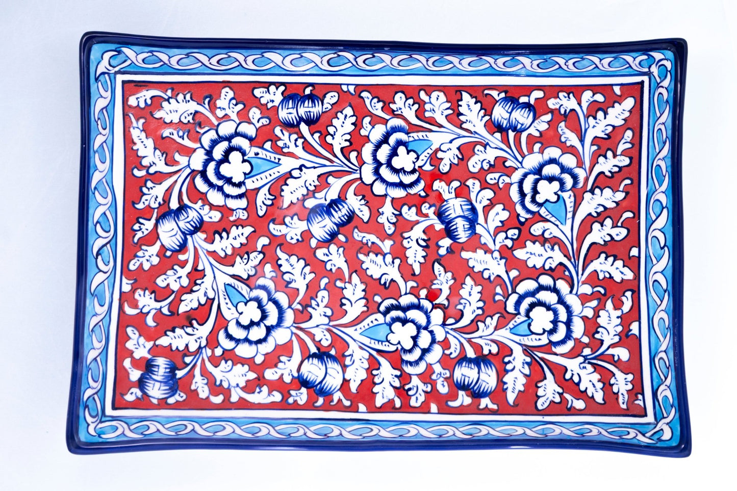 Lalazar Rectangle Platter - Multani Blues