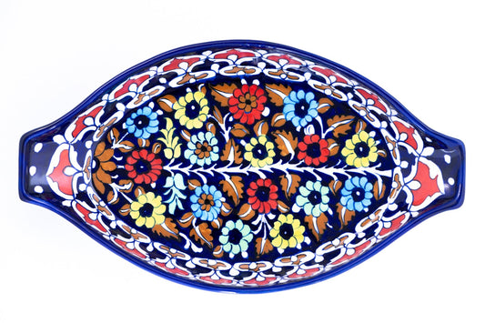 Malika Oval Platter - Multani Blues