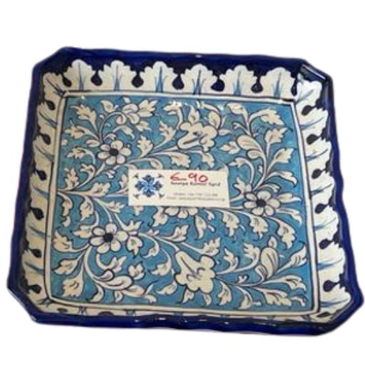 Square Platter – 13” x 13” - Multani Blues